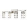 Z-Lite Archer 4 Light Vanity, Brushed Nickel & Clear 344-4V-BN